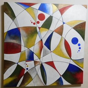 Original Painting - Entangled Frequencies - 36 x 36 -by Artist Konnie K